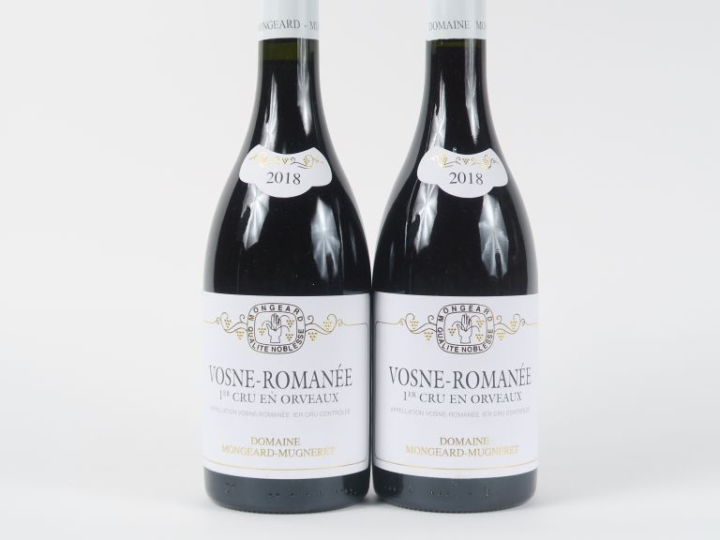 2 BOUTEILLES VOSNE ROMANÉE 1er CRU 'EN ORVEAUX' DOMAINE MONGEARD MUGNE