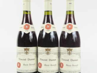 Vente aux enchères 3 BOUTEILLES SAINT JOSEPH VINCENT DUMAS - 1996