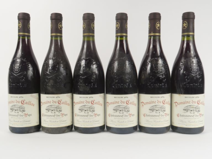 6 BOUTEILLES CHÂTEAUNEUF DU PAPE DOMAINE DU CAILLOU - 1996