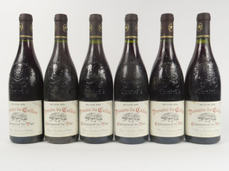 Vente aux enchères 6 BOUTEILLES CHÂTEAUNEUF DU PAPE DOMAINE DU CAILLOU - 1996