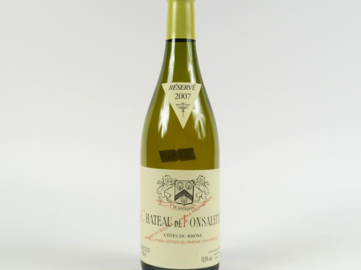 1 BOUTEILLE CHÂTEAU DE FONSALETTE BLANC CÔTES DU RHÔNE - 2007