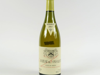 Vente aux enchères 1 BOUTEILLE CHÂTEAU DE FONSALETTE BLANC CÔTES DU RHÔNE - 2007