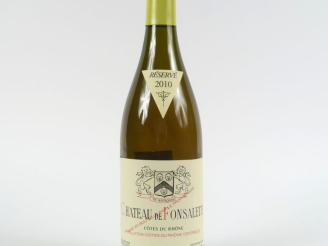 Vente aux enchères 1 BOUTEILLE CHÂTEAU DE FONSALETTE BLANC CÔTES DU RHÔNE - 2010