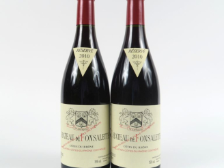 Vente aux enchères 2 BOUTEILLES CHÂTEAU DE FONSALETTE CÔTES DU RHÔNE - 2010