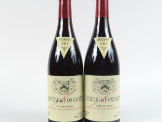 Vente aux enchères 2 BOUTEILLES CHÂTEAU DE FONSALETTE CÔTES DU RHÔNE - 2011