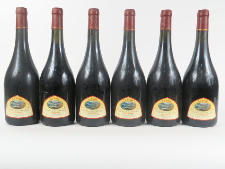 6 BOUTEILLES LE CASOT DES MAILLOLES 'LE SOULA' COLLIOURE - 1996