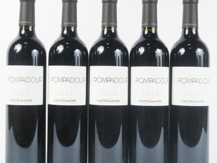 5 BOUTEILLES LA POMPADOUR CASTELMAURE CORBIÈRES - 2020