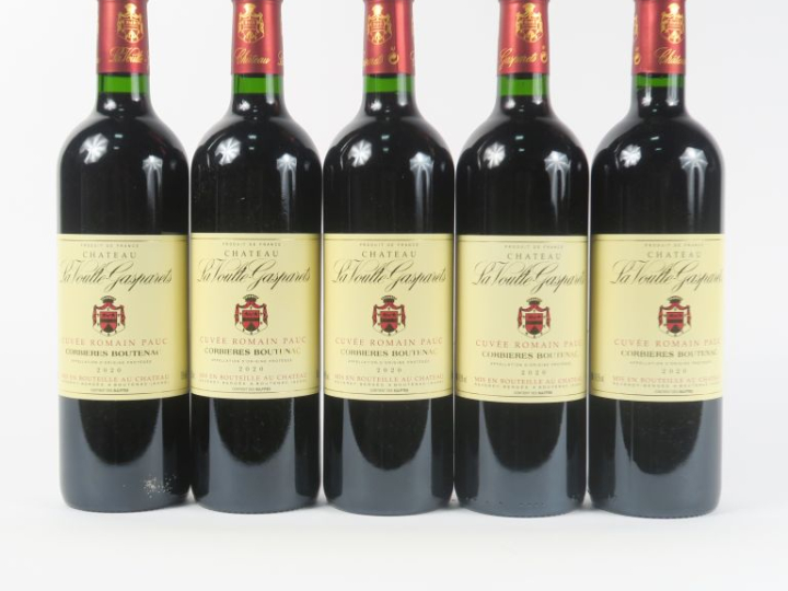 5 BOUTEILLES CHÂTEAU LA VOULTE GASPARETS 'CUVÉE ROMAIN PAUC' CORBIÈRES