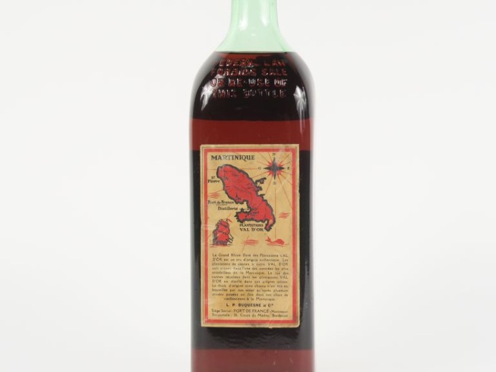 1 BOUTEILLE GRAND RHUM DORÉ DUQUESNE 'VAL D'OR' 45° - 1943