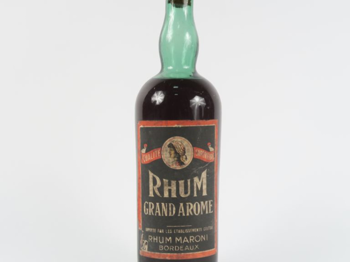1 TRÈS VIEILLE BOUTEILLE (1 L) RHUM GRAND AROME MARONI - CAPS ABS/ELA/
