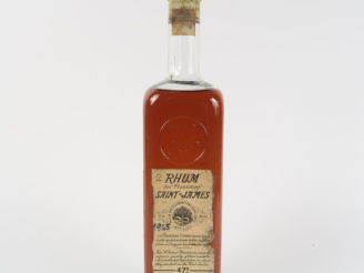 Vente aux enchères 1 VIEILLE BOUTEILLE RHUM ST JAMES 47° - CAPS ETAIN/EA/MILLESIME MANUSC