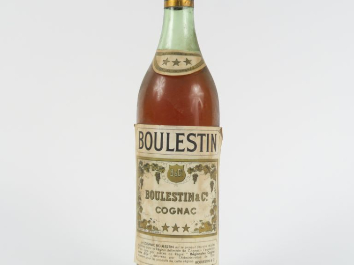 1 VIEILLE BOUTEILLE COGNAC BOULESTIN *** - CAPS ETAIN