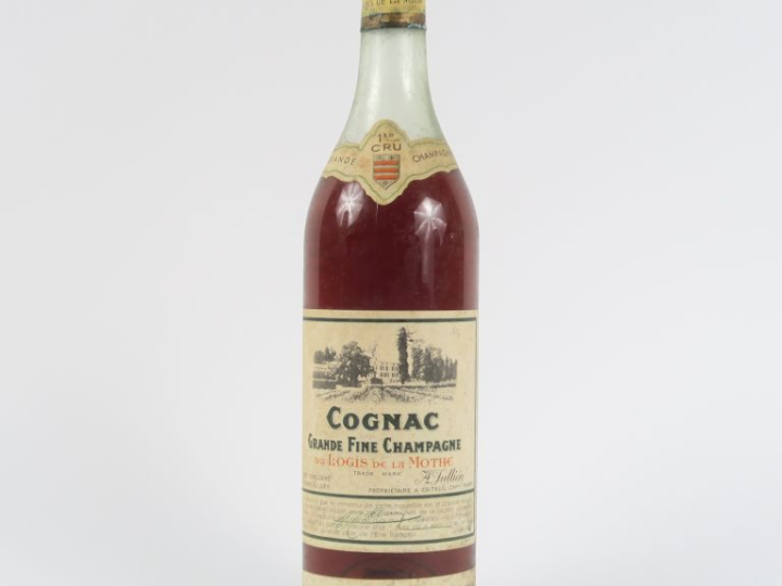 1 VIEILLE BOUTEILLE COGNAC GRANDE FINE CHAMPAGNE 1er CRU DU LOGIS DE L