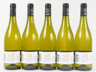 Vente aux enchères 5 BOUTEILLES UBY N°3 BLANC CÔTES DE GASCOGNE