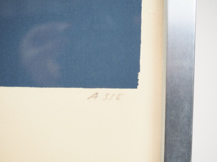 Geneviève ASSE. "Composition". Lithographie en couleur contresignée en