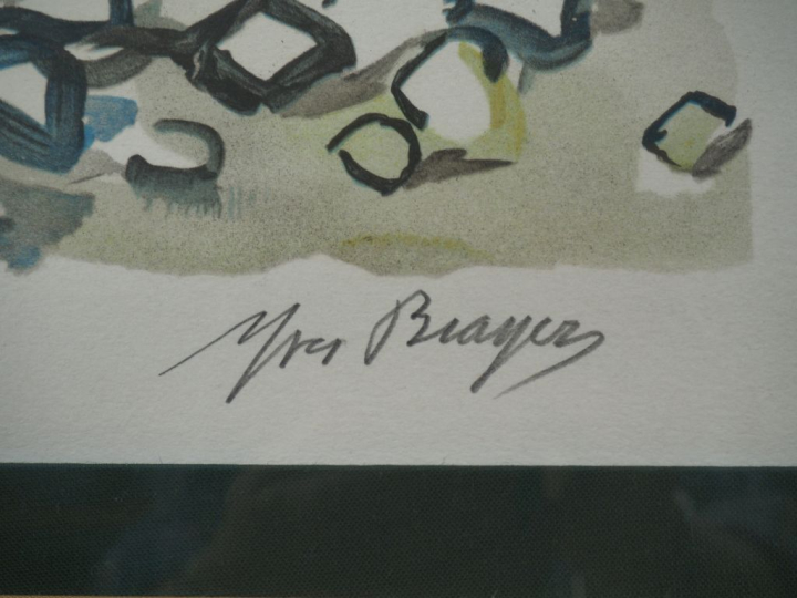 Yves BRAYER. "Paysage de Provence". Epreuve d'artiste contresignée en 