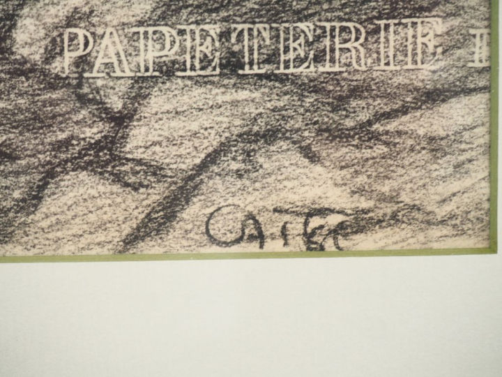 Gaston CANTIN. "Cap d'Antibes". Dessin, signé en bas à droite, titré a