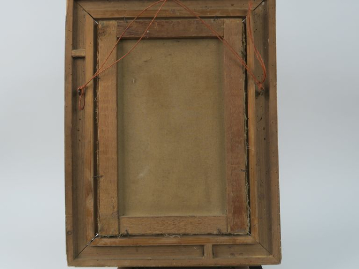 Gaston CORBIER. "Village enneigé". Huile sur toile, signée en bas à dr