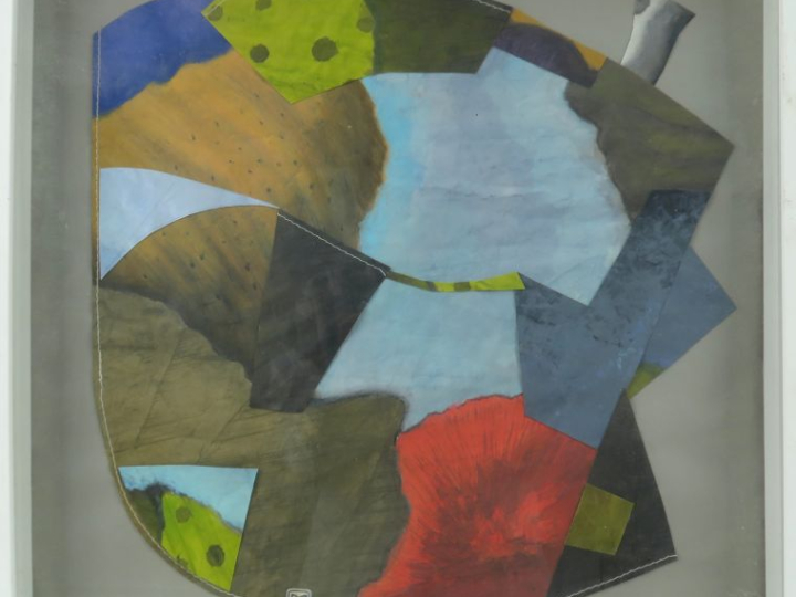 Marc COROLLER. "Terre-neuve". Technique mixte, signée et titrée au dos