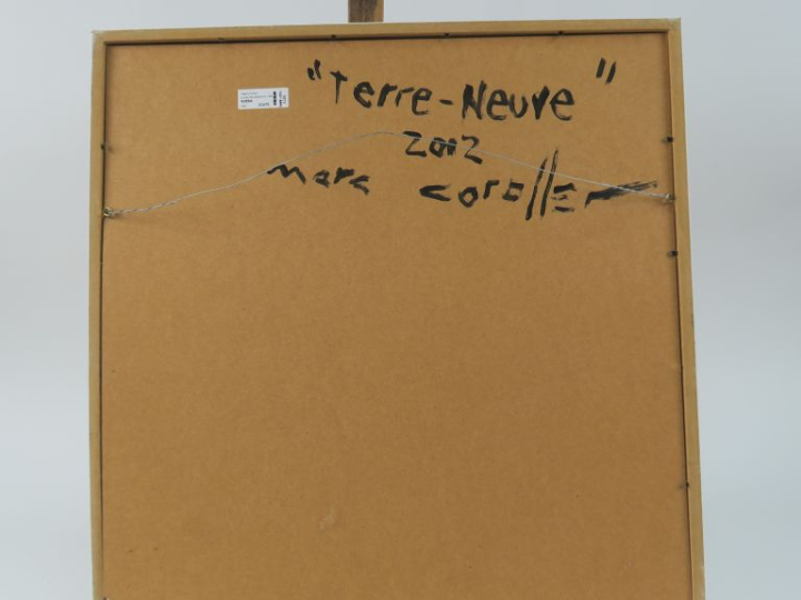 Marc COROLLER. "Terre-neuve". Technique mixte, signée et titrée au dos