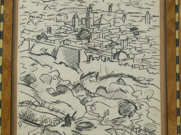 Raymond CRETOT-DUVAL. "Ville d'Afrique du Nord depuis la campagne". De