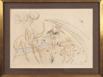 Vente aux enchères Salvador DALI. Lithographie en couleur sur papier Japon, contresignée 