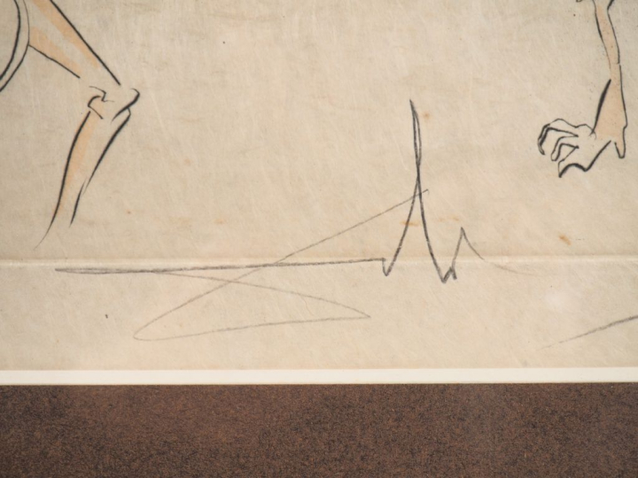Salvador DALI. Lithographie en couleur sur papier Japon, contresignée 