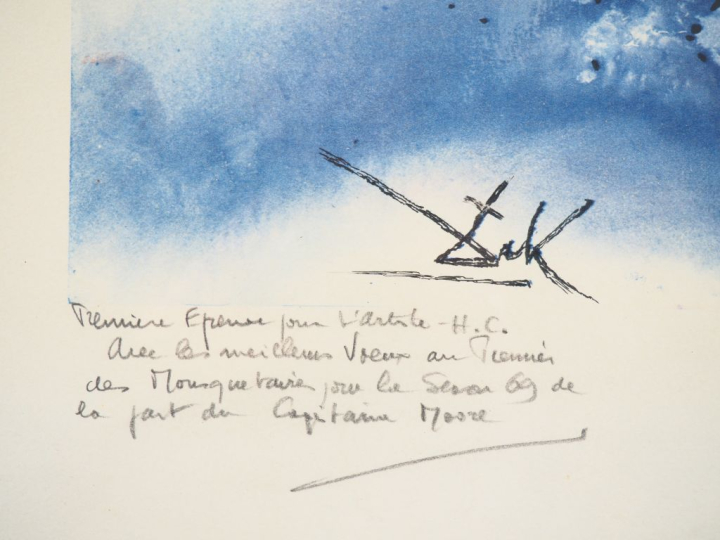 Salvador DALI. "Composition". Epreuve d'artiste Hors commerce contresi