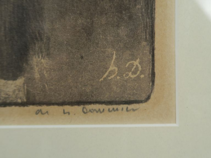 Honoré DAUMIER. "Les gens de justice, les deux avocats". Estampe, sign