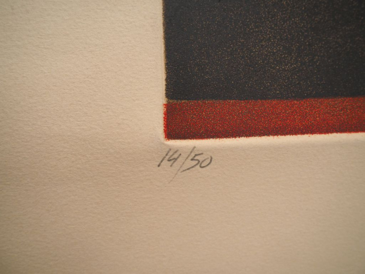 Bertrand DORNY. "Composition géométrique". Sérigraphie, contresignée e