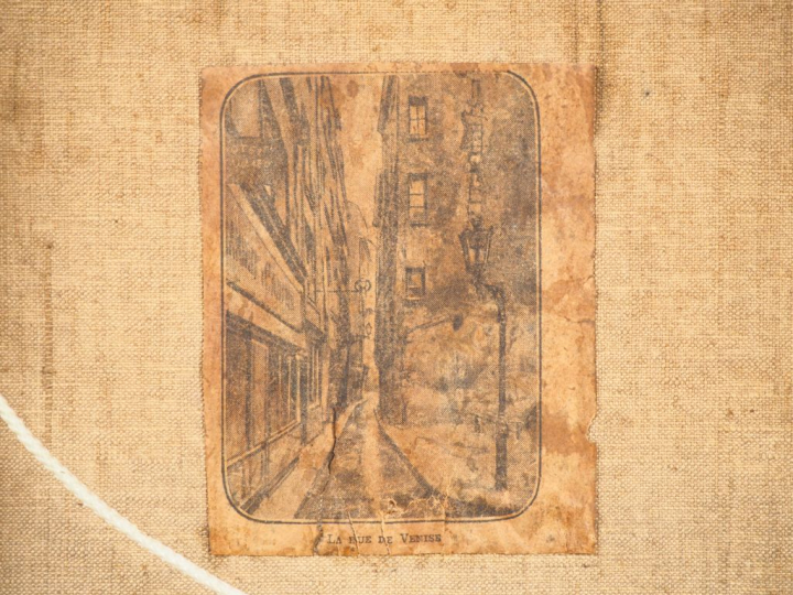 Suzanne DUFY-MARIETTE. "Rue de Venise". Huile sur toile, signée en bas