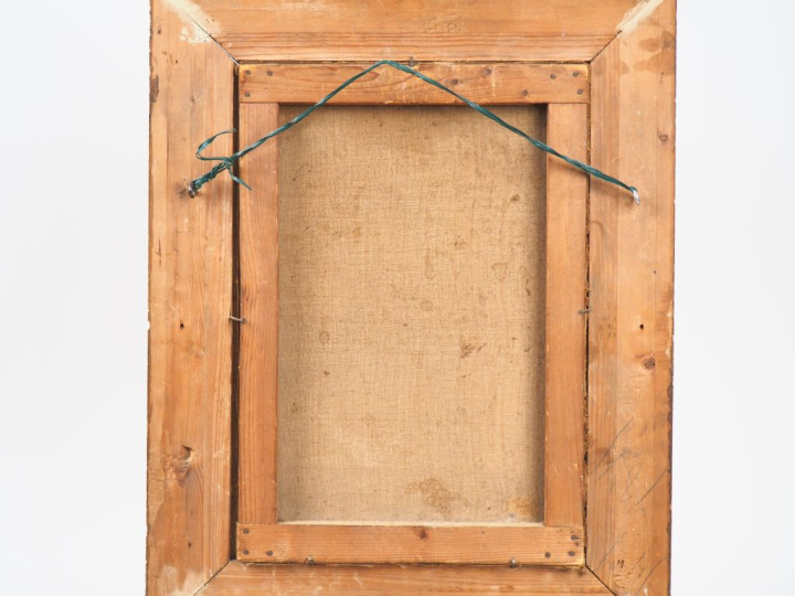 François DUMONT. "Mousquetaire". Huile sur toile, signée en bas à droi