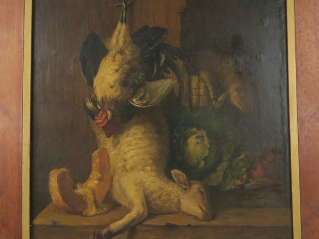 D. PERACHON. "Nature morte". Huile sur toile, signée en bas à gauche e