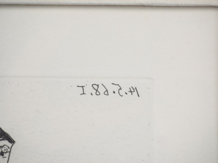 Pablo PICASSO.  "La Célestine en action". (Suite Les 347, pl 83). 14 m