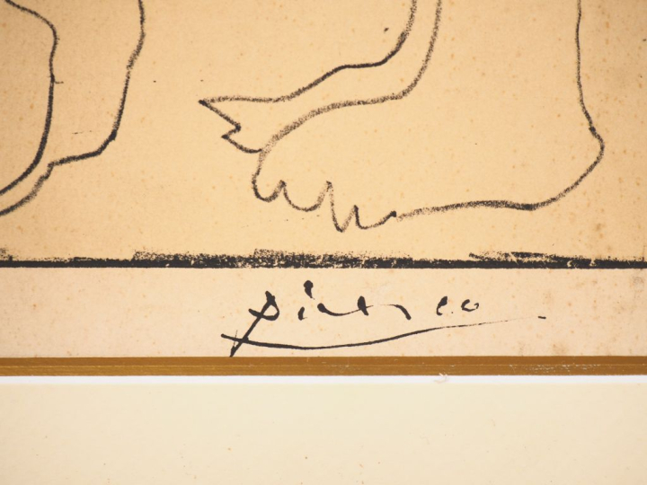 Pablo PICASSO. "la danse des faunes". 1957 Lithographie Mourlot 291. B