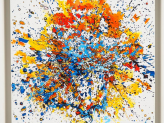 Vente aux enchères Ecole française contemporaine. "Navigation". Huile sur toile, signée e