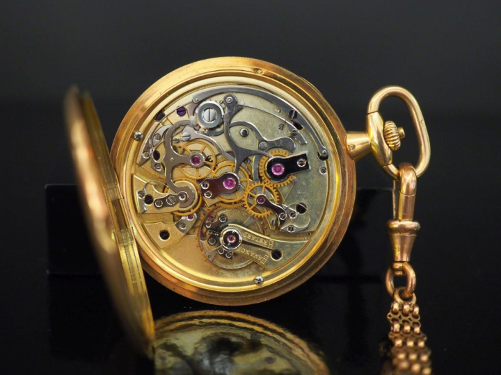 BREGUET No. 2480 Début XXe siècle  Montre de poche chronographe en or 