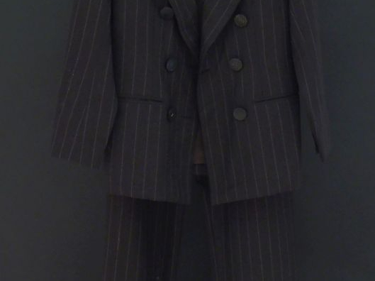 YVES SAINT LAURENT, Rive gauche Ensemble de tailleur à rayures en lain