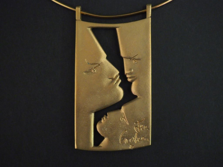 Jean COCTEAU (d'après),  Collier torque "Les gardiens de l'Olympe" en 
