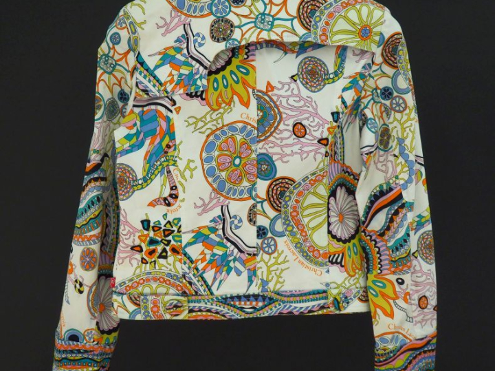 Christian LACROIX, Jeans Veste courte en coton (98%) et élasthanne (2%
