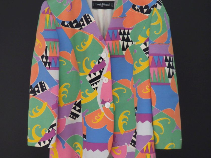 Louis FERAUD Veste en coton (72%) et soie (28%), à décor polychrome de