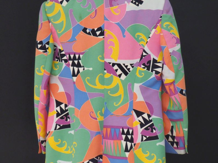 Louis FERAUD Veste en coton (72%) et soie (28%), à décor polychrome de