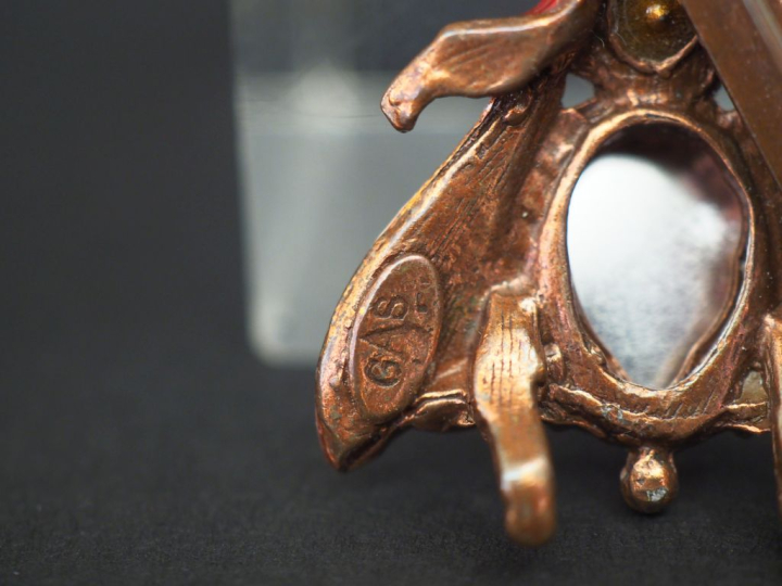 Ensemble comprenant :  - une broche GAS en forme de mouche. 3,5 x 3,2 