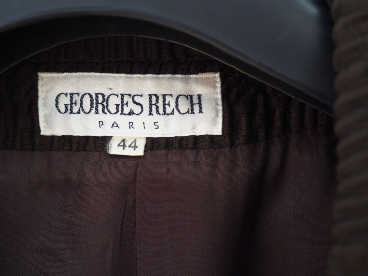 Georges RECH Veste marron en polyester (37%), acrylique (34%) et aceta