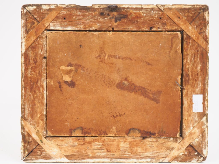 Ecole française début XIXème. "Le débarquement dans le port". Dessin a