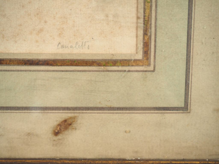 Ecole française XVIIIème. "Etudes de personnages". Sanguine, porte une