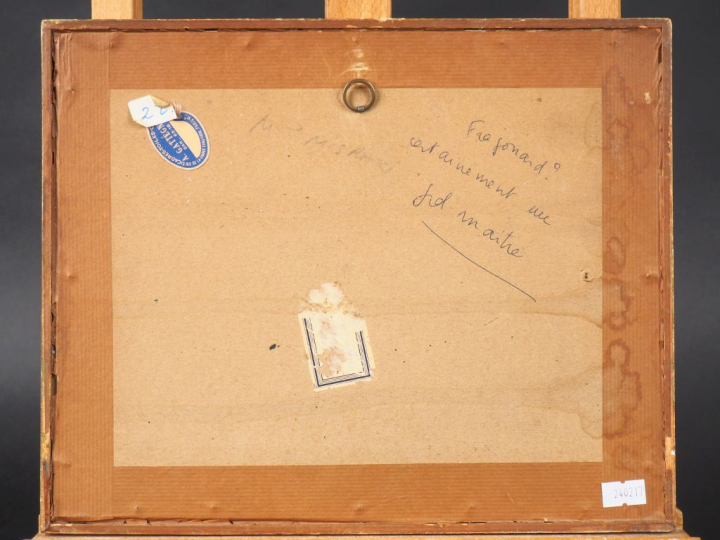 Ecole française XVIIIème. "Jeune mère et son enfant". Plume et lavis D