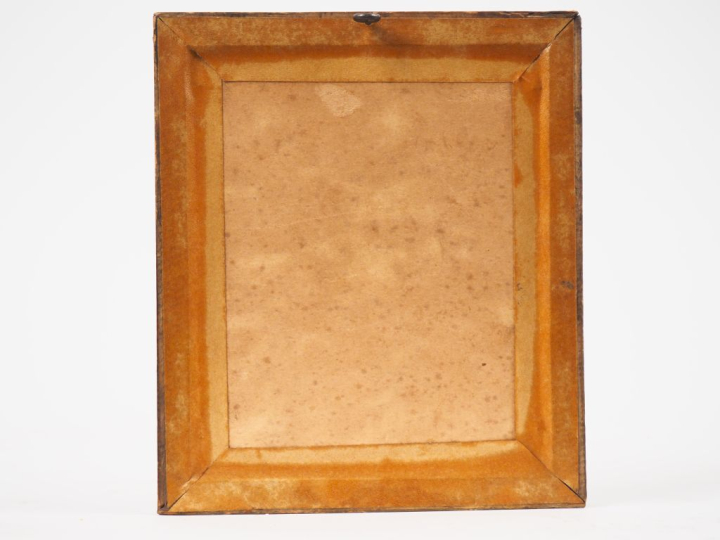 Ecole française XIXème. "La fileuse". Dessin rehaussé, trace de signat