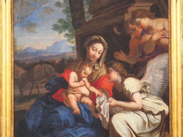 Ecole XVIIème, Entourage de Jacques STELLA (1506 - 1657). "L'offrande 