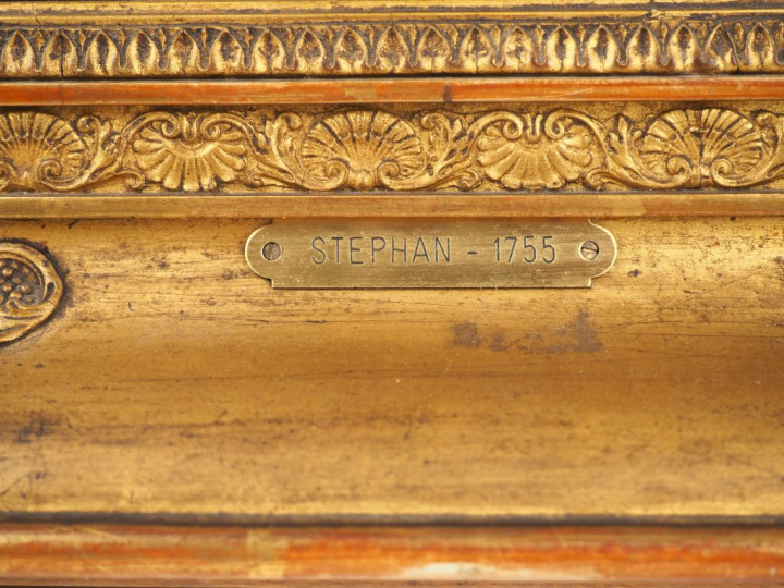 STEPHAN (attribué à). "Scène de bataille". Huile sur panneau, traçe de